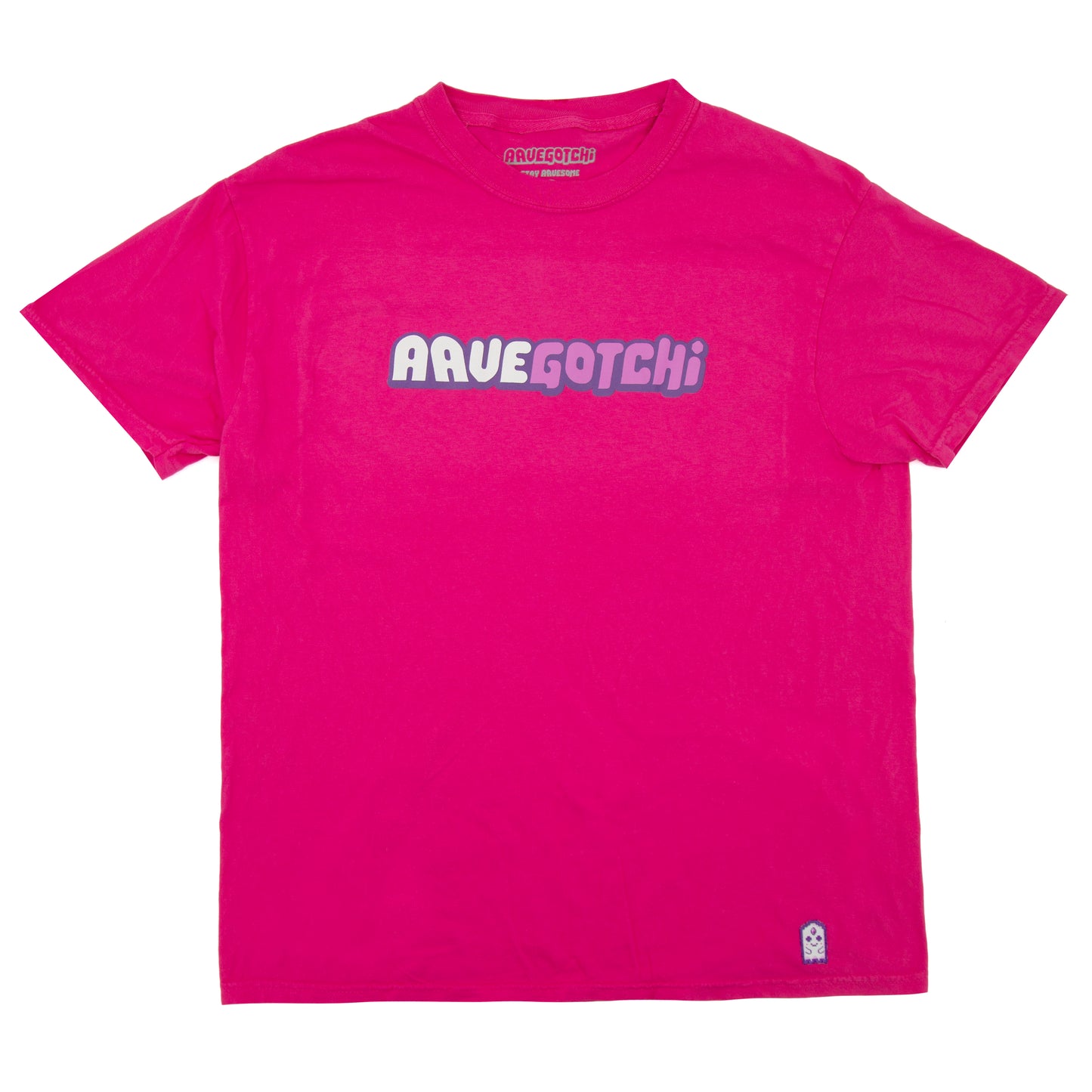 Men's Aavegotchi Two- Color Logo Tee - Heliconia